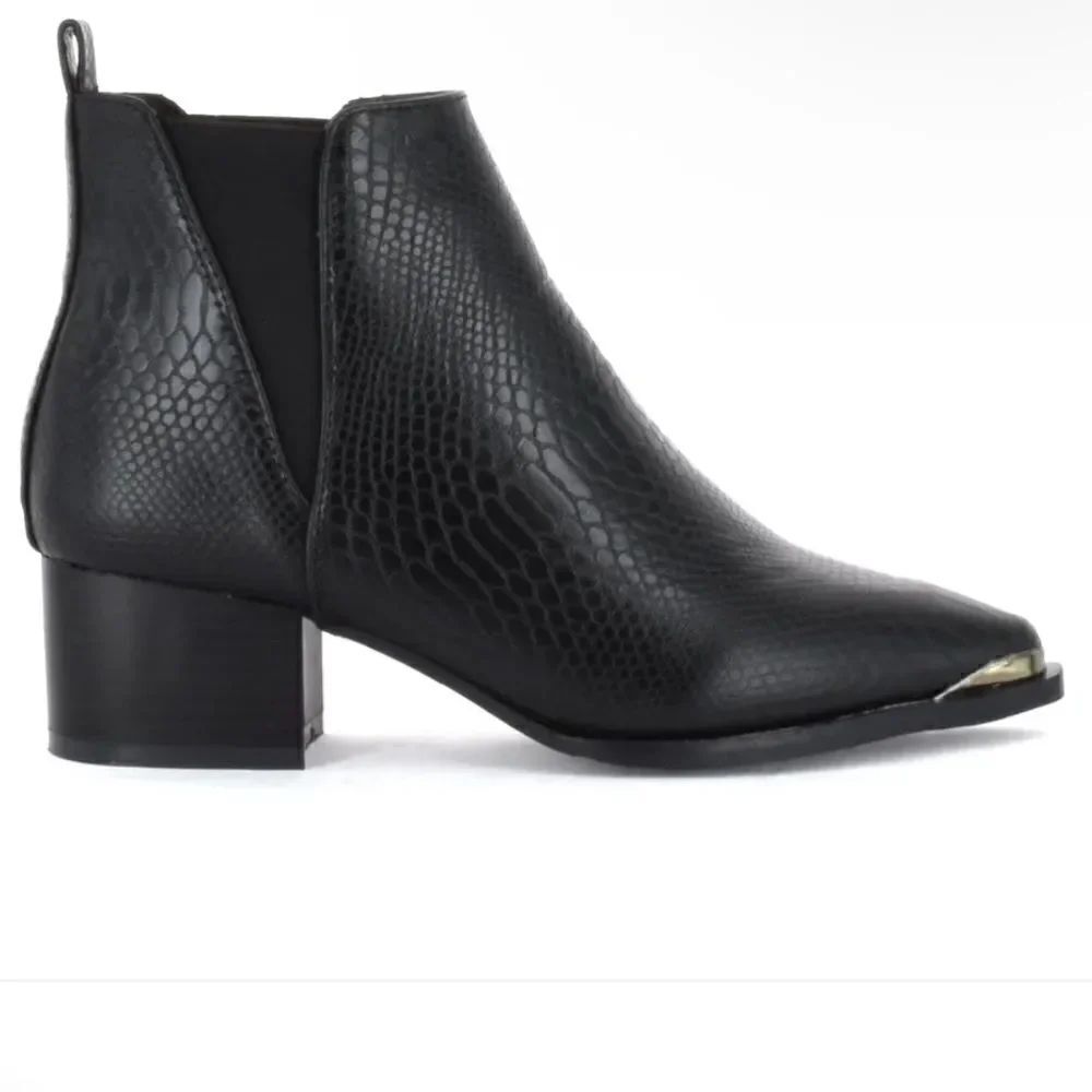 SEVEN7 Madison Python Pointed Bootie - Picture 2 of 15
